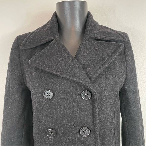 J. Crew Black Wool Blend Peacoat Jacket Size XSP - Picture 4 of 15